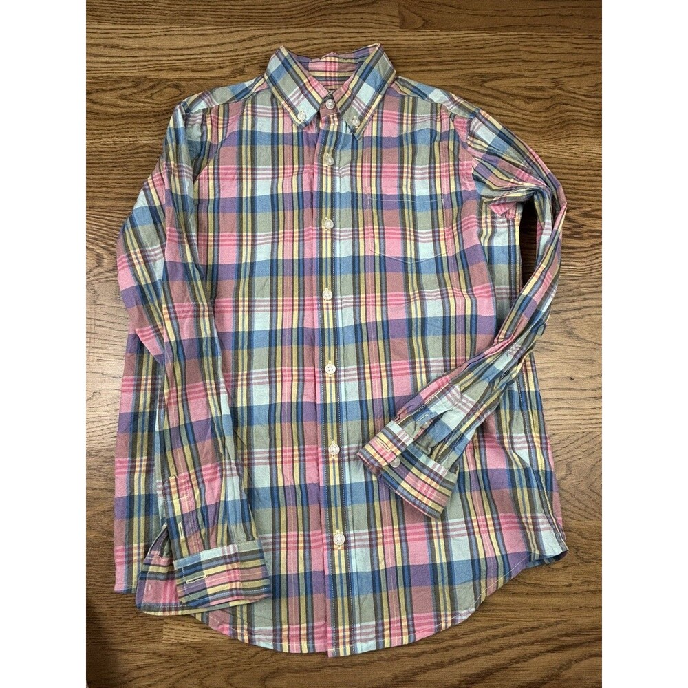 Janie and Jack Button Down Shirts Pastel Plaid Spring Easter Size  10